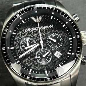 Красивые товары Emporio armani emporio armani ar0585 Quartz Charnograph Calendar Black Новая замененная батарея заменена операция была подтверждена