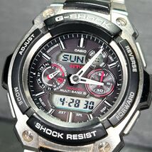 CASIO カシオ G-SHOCK ジーショック MT-G MTG-1500-1A 腕時計 タフソーラー 電波ソーラー アナデジ ステンレススチール メンズ 動作確認済_画像2