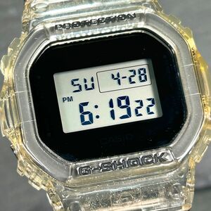 美品 CASIO カシオ G-SHOCK ジーショック DW-5600SK-1 腕時計 クオーツ デジタル 多機能 スケルトン ミラー文字盤 メンズ 動作確認済み