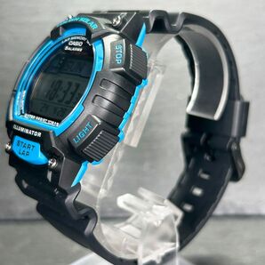 美品 CASIO カシオ コレクション エコパッケージ STL-S100H-2A 腕時計 タフソーラー デジタル 多機能 ブルー×ブラック メンズ 動作確認済の画像6