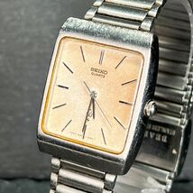 SEIKO セイコー 7830-5050 メンズ 腕時計 アナログ クオーツ スクエア ホワイト文字盤 シルバー ステンレス ヴィンテージ 新品電池交換済み_画像2