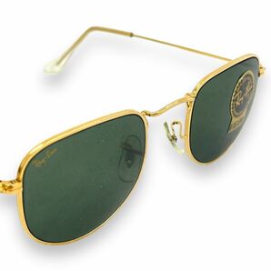 未使用 Ray-Ban レイバン サングラス 眼鏡 小物 アイウェア ファッション ブランド グリーン W0978 ケース付 フラットトップ ボシュロムの画像6