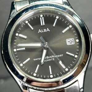 SEIKO セイコー ALBA アルバ V732-0L80 腕時計 クオーツ アナログ カレンダー ステンレススチール グレー文字盤 メンズ 新品電池交換済みの画像1