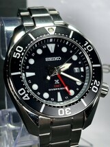 流通限定 新品 SEIKO セイコー PROSPEX プロスペックス SUMO スモウ ダイバースキューバ ソーラー 腕時計 GMT SBPK003 ブラック 黒_画像2