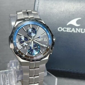 新品 カシオ CASIOオシアナス OCEANUS マンタ OCW-S5000E-1A 電波時計 タフソーラー電波時計 マルチバンド6 腕時計 DLCブラックベゼルの画像3