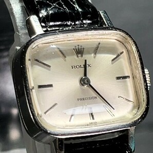 鑑定済み 美品 ROLEX PRECISION ロレックス プレシジョン アンティーク 手巻き 腕時計 高級腕時計 骨董 コレクション トノーの画像2