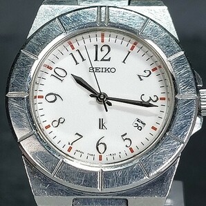 SEIKO セイコー LK LUKIA ルキア 7N82-0620 アナログ 腕時計 ホワイト文字盤 スモールサイズ メタルベルト ステンレス 新品電池交換済みの画像1