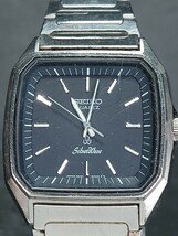 SEIKO セイコー QUARTZ クォーツ SILVER WAVE シルバーウェーブ 8221-500A アナログ 腕時計 3針 ブラック文字盤 メタルベルト ステンレス_画像1