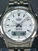 CASIO カシオ LINEAGE リニエージ LCW-M100TSE-7A デジアナ 電波ソーラー 腕時計 ホワイト文字盤 メタルベルト ステンレス 動作確認済み_画像1