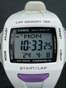 CASIO カシオ コレクション PHYS STW-1000-7JH デジタル タフソーラー 腕時計 ホワイト パープル ステンレス ラバーベルト 動作確認済み