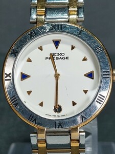 SEIKO セイコー PRESAGE プレサージュ SAWH002 アナログ 腕時計 ホワイト文字盤 シルバー&ゴールド メタルベルト ステンレス 電池交換済み