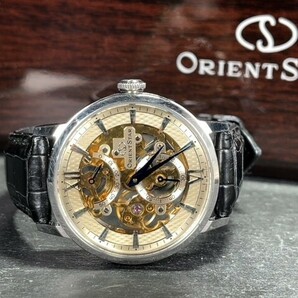 超美品 オリエント ORIENT Orient Star オリエントスター クラシックコレクション 自動巻き 機械式 腕時計 スケルトンシリーズ WZ0041DXの画像6