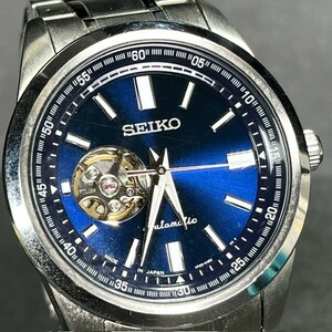 SEIKO SELECTION セイコー セレクション メカニカル オープンハート SCVE051 自動巻き 腕時計 ブルー 機械式 メンズ セミスケルトン