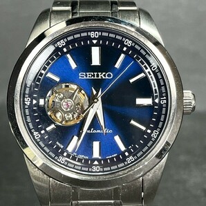 SEIKO SELECTION セイコー セレクション メカニカル オープンハート SCVE051 自動巻き 腕時計 ブルー 機械式 メンズ セミスケルトンの画像2