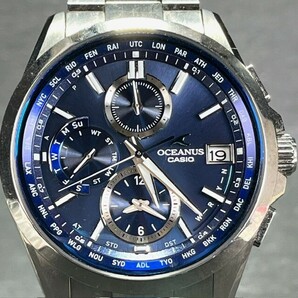 CASIO OCEANUS カシオ オシアナス クラシックライン OCW-T2600-2A2JF 電波ソーラー 腕時計 チタン アナログ ブルー カレンダーの画像2