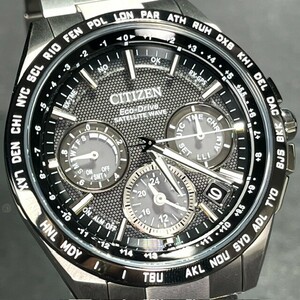 美品 CITIZEN ATTESA シチズン アテッサ Eco-Drive CC9015-54E ソーラー電波 腕時計 ブラック 五郎丸歩着用 GPS衛星 ダイレクトフライト