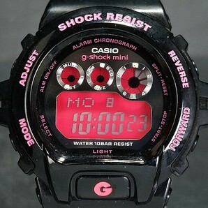 CASIO カシオ G-SHOCK mini ジーショックミニ GMN-692-1JR デジタル 腕時計 ブラック ピンク ステンレス ラバーベルト 新品電池交換済みの画像1