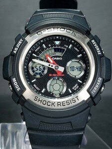 CASIO カシオ G-SHOCK ジーショック AW-590-1A メンズ デジアナ 多機能 腕時計 ブラック ラバーベルト ステンレススチール 動作確認済み