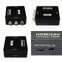 HDMI RCA 変換アダプタ コンバーター コンポジット 1080P ビデオ アナログ 転換 ケーブル アダプター 切り替え 赤白黄端子_画像10