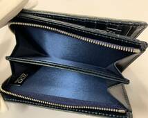 ZOO 象革製 二つ折り財布 ZMW-020 箱、袋付き 美品 150/858D_画像6