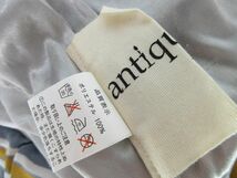 ネコポスOK 美品 anitiqua ストライプ ロング スカート 白ｘグレー ■◇ ☆ ebb5 レディース_画像6