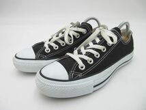 美品 CONVERSE コンバース ALLSTAR オールスター ローカット スニーカー size24.0/黒 ■■_画像1