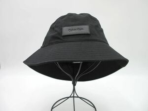 ゆうパケットOK 美品 Calvin Klein カルバンクライン バケット ハット 黒 ■■ ☆ eca4 レディース