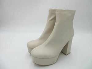  beautiful goods ESPERANZA Esperanza short boots sizeM/ white *#