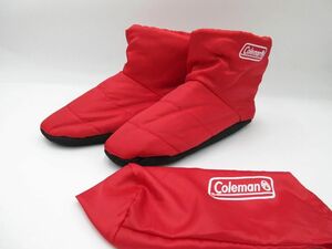 Coleman コールマン アウトドアスリッパ ダウンシューズ 袋付属 スポーツ サンダル 赤 ■■ ☆ ebb6 レディース