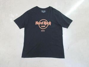 美品 HardRockCAFE ハードロックカフェ KYOTO 京都 Uネック 半袖 Tシャツ sizeXXL/黒 ■◆