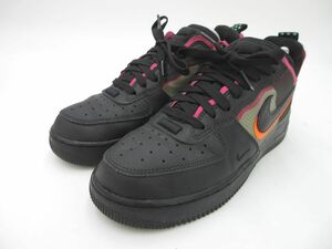 ■NIKE ナイキ エアフォース１ リアクト ローカット スニーカー size24.5/黒 ■■◎