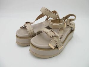 美品 WILLSELECTION ウィルセレクション ウェッジソール サンダル sizeM/ゴールド ■◇