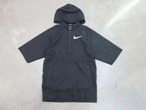 美品 NIKE ナイキ 半袖 パーカー sizeS/黒 ■◆_画像1