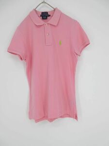 ゆうパケットOK POLO RALPH LAUREN ポロ ラルフローレン ワンポイント 半袖 ポロシャツ sizeM/ピンク ■◇ ☆ eca4 メンズ