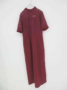 新品 fifth フィフス レース 半袖 ワンピース sizeM/ボルドー ■◆ ☆ eca4 レディース