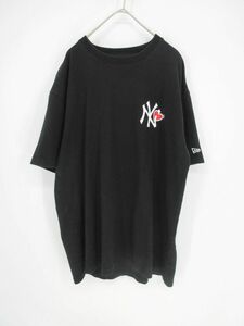 ネコポスOK New Era ニューエラ Tシャツ sizeXL/黒 ■◆ ☆ ebb5 メンズ