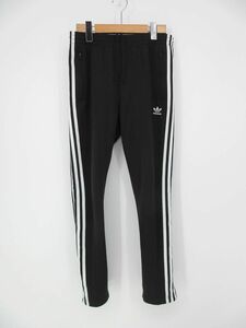 adidas アディダス トラック パンツ sizeM/黒 ■■ ☆ eba8 レディース ☆ ebb5 レディース