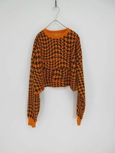  beautiful goods X-girl X-girl long sleeve short sweat sizeM/ orange #*