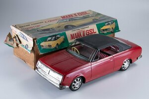 【レトロ玩具】 アオシン ブリキ 日本製 ミニカー コロナ マークII GSL ハードトップ 赤