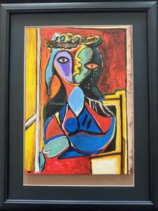 貴重肉筆！パブロ ピカソ Picasso 1936年 「無題」肉厚 油彩 額装 オルセ美術館認証 ピカソ公式印有り