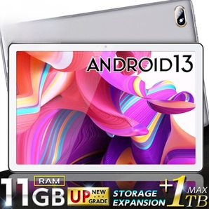 タブレット 10インチ Android13 大型 wi-fiモデル タブレットpc android 11GBRAM アンドロイドの画像1