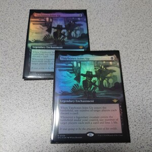 MTG OTJ チビボネの加入 英語foil 二枚セット 拡張アート サンダー・ジャンクションの無法者 即決