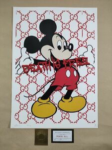 #066 DEATH NYC 世界限定ポスター 現代アート ポップアート ディズニー Disney ミッキーマウス アンディウォーホル グッチ GG