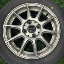 AE634-404 新品 ブリヂストン NEWNO 155/65R14 75H 社外ホイール 14x4.5J +43 PCD100 4穴 【４本set】ミライース ラパン ココア N-BOX 等_画像2