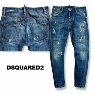 送料無料 ディースクエアード2 DSQUARED2 14ss Classic kenny twist jeanダメージ ユーズド加工 デニムパンツ ジーンズ 44 ウエスト78