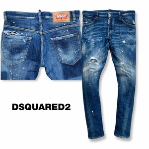 送料無料 完売モデル Dsquared2 ディースクエアード SEXY TWIST JEAN 18AW S71LB0489 ストレッチ スリム テーパード デニム イタリア製 44