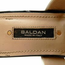 【最終処分】 バルダン BALDAN レザー ヒール ストラップ サンダル ブラック×ホワイト size37 1/2 [M03162]_画像6