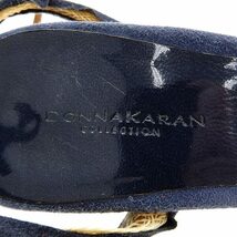 【最終処分】 ダナキャラン DONNA KARAN スエード ヒール サンダル ダークネイビー size36 1/2 [M03134]_画像6