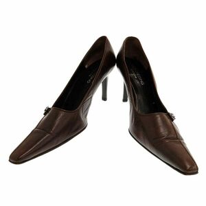 [ last liquidation ] Body Dressing Deluxe BODY DRESSING Deluxe leather heel pumps Brown size24 1/2 [M03080]