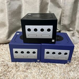 Nintendo 任天堂 ゲームキューブ 3台ニンテンドー DOL-001 NINTENDO ブラック　バイオレット ジャンク品　GAMECUBE 本体